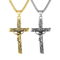 Titanium Steel Jesus Cross Pendant - Geometry Design