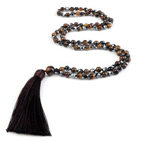 Zen Harmony: Natural Onyx Buddhist Prayer Necklace - 108 Beads for Enlightenment