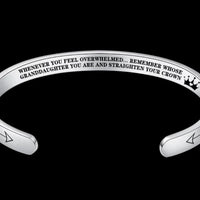 Mantra Bracelet With Quotes Stainless Steel Cuff Inspirational Jewelry Graduation Gift