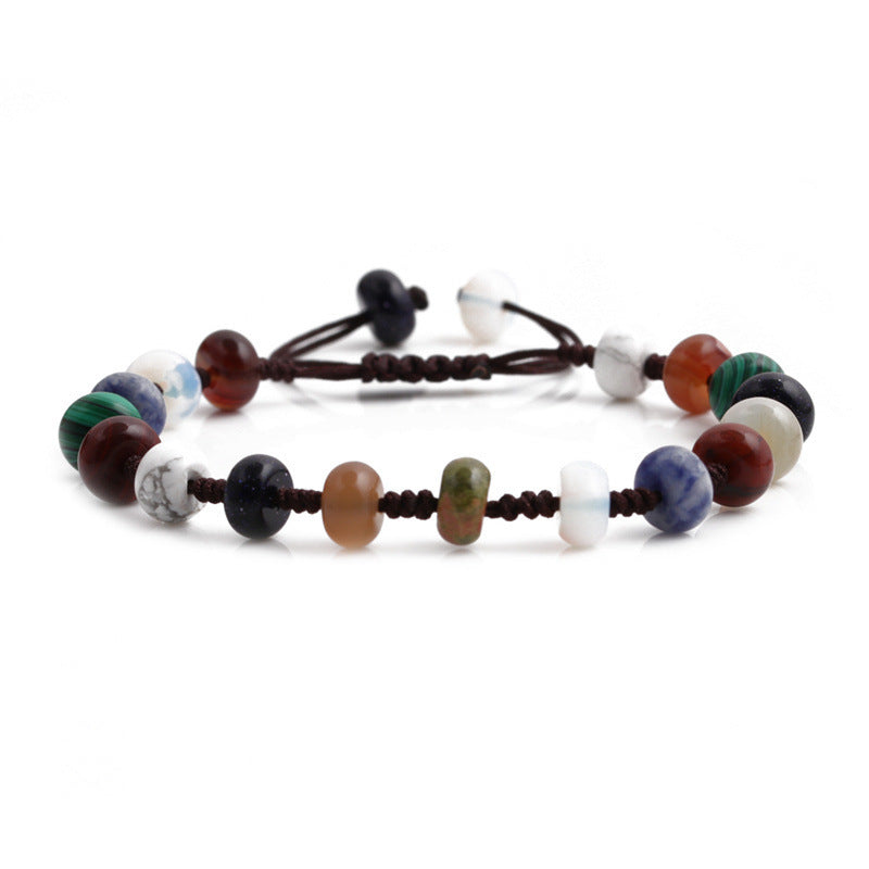 Foreign Trade Seven Chakra Square Woven Bracelet, Meditation Healing Bracelet Bracelet