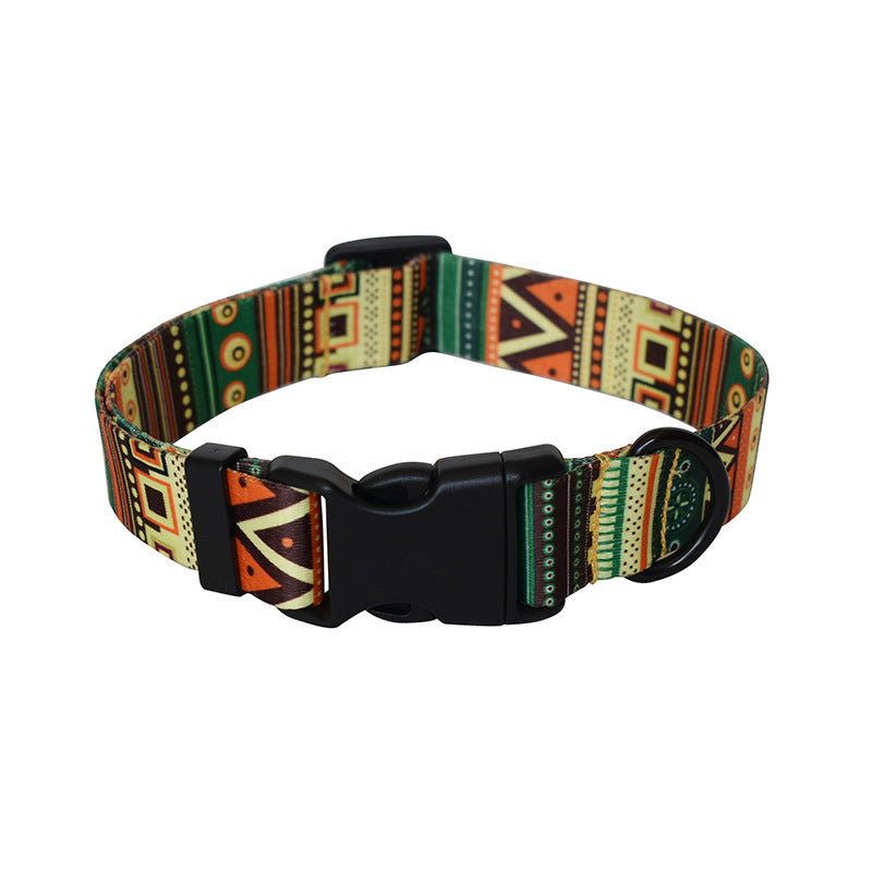 Ribbon dog rope ethnic pet products Printed dog collar