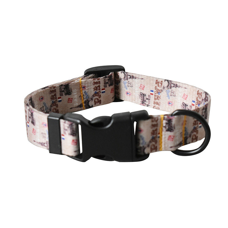 Ribbon dog rope ethnic pet products Printed dog collar