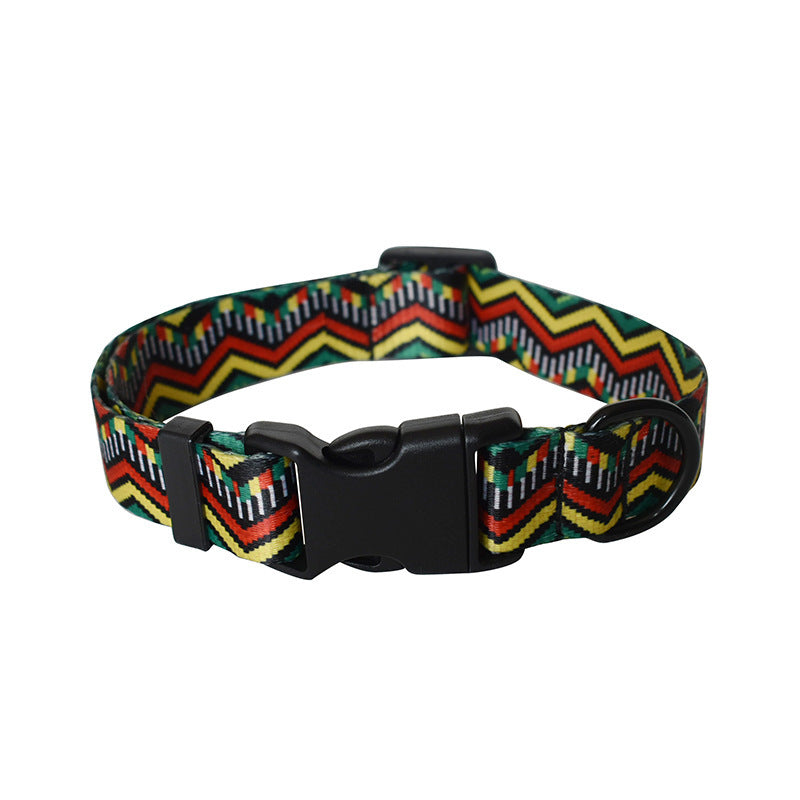 Ribbon dog rope ethnic pet products Printed dog collar