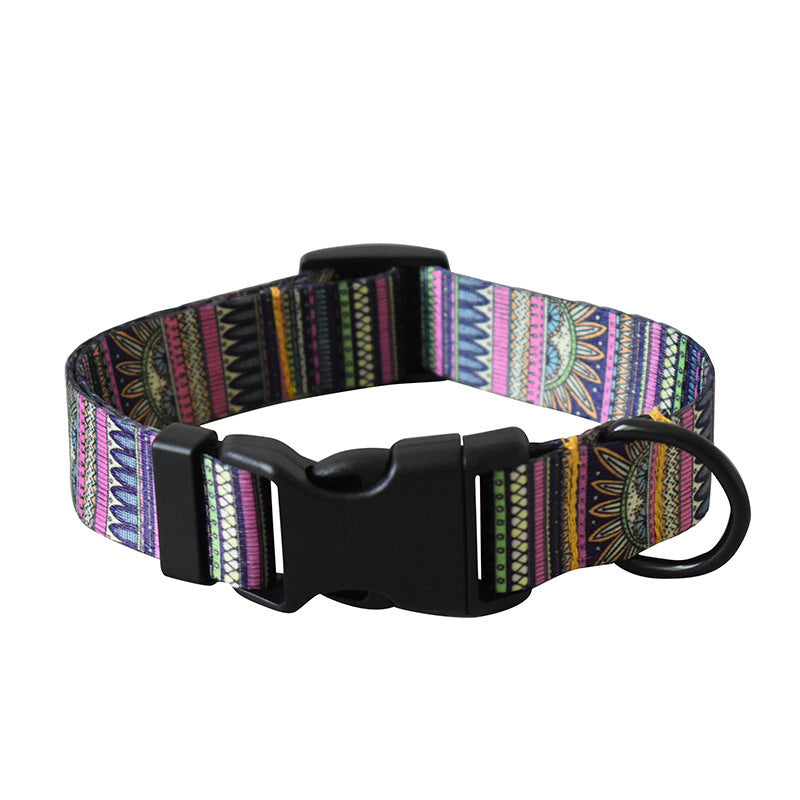 Ribbon dog rope ethnic pet products Printed dog collar