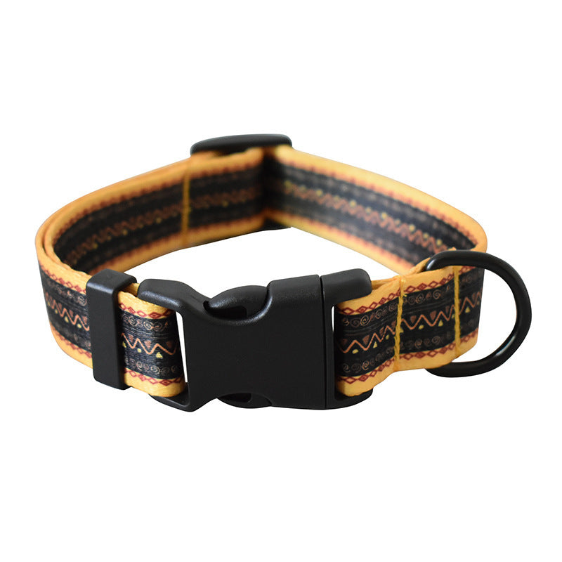 Ribbon dog rope ethnic pet products Printed dog collar