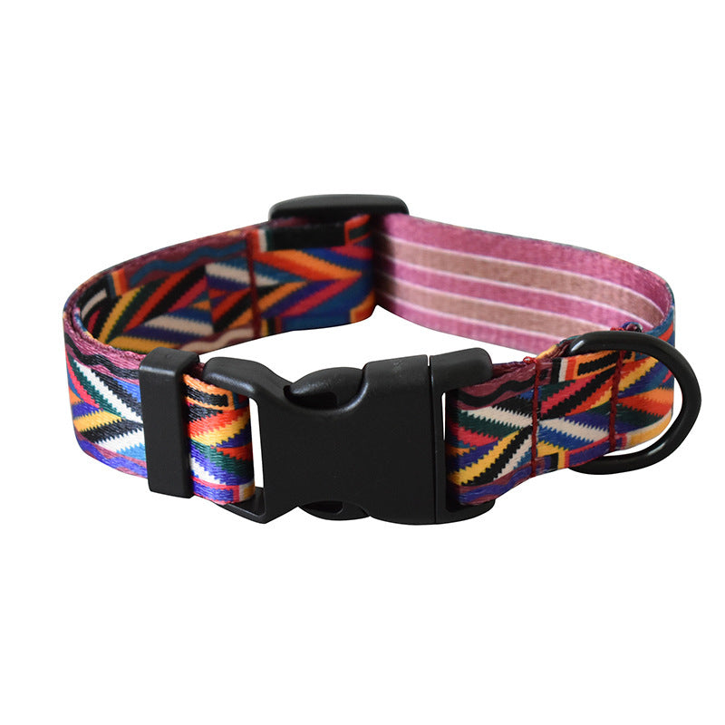 Ribbon dog rope ethnic pet products Printed dog collar