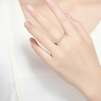 Regal Radiance: Yellow Silver Crown Ring