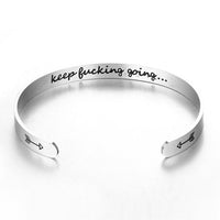 Mantra Bracelet With Quotes Stainless Steel Cuff Inspirational Jewelry Graduation Gift