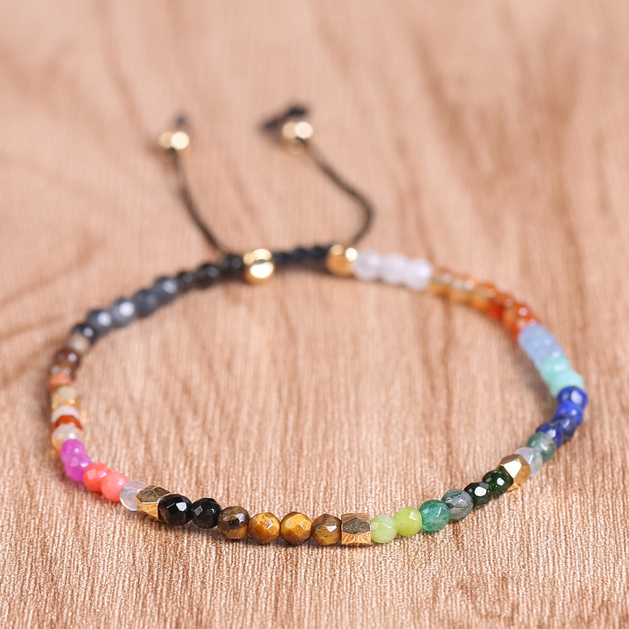 12 Constellations Chakra Bracelet with Colored Stones