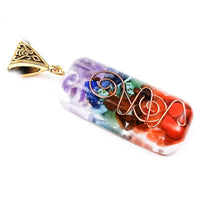 Natural Stone Colorful Gravel Pendant Necklace