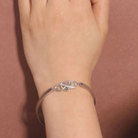 Infinity Heart Bracelet Bangle Crystal Love Forever Symbol Charm Bracelets