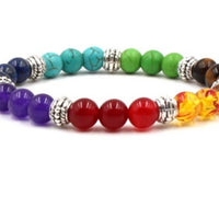 Natural Stone Colorful Chakra Energy Yoga Bracelet