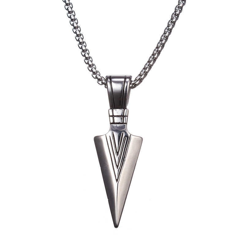 Triangular Harmony Necklace: Bow & Arrow Edition