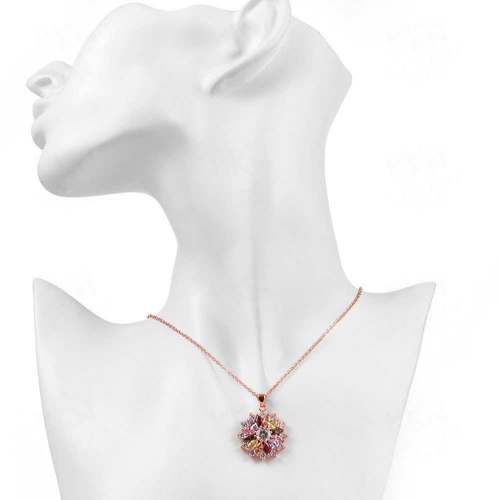 Crystal flower necklace