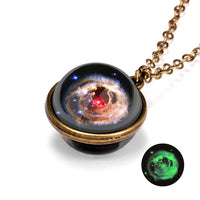 Nebula Universe Luminous Double Side Retro Pendant Necklace