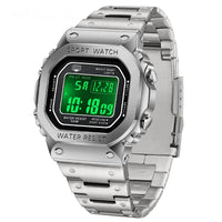 Trendy Square Sports Watch - Multifunctional, Light-Up, and Water-Resistant