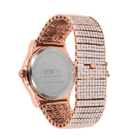 GALLANT CZ Watch: 14K Gold Plated Timepiece with Crystal Stones