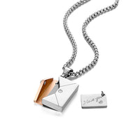 Envelope Stainless Steel Necklace And Pendant