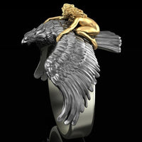 Flying Golden Girl Ring Fashion Creative Ring