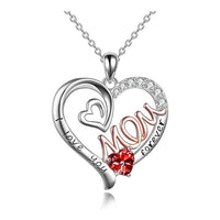 Women's Twelve Birthstone Fashion Love MOM Necklace