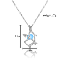 Sagittarius Bow and Arrow Cage Necklace