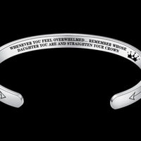 Mantra Bracelet With Quotes Stainless Steel Cuff Inspirational Jewelry Graduation Gift