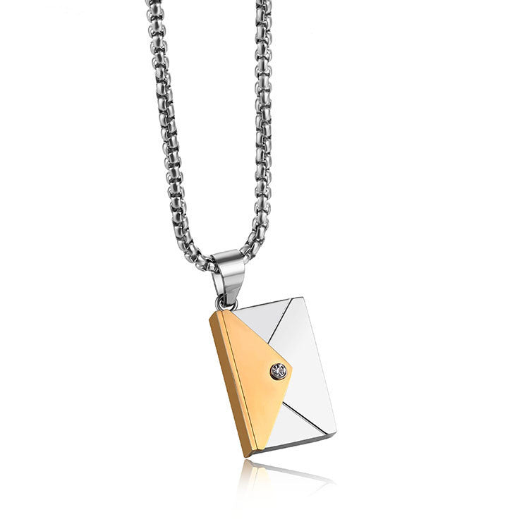 Envelope Stainless Steel Necklace And Pendant