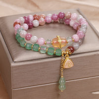 Dopamine Natural Agate Stitching Beaded Bracelet