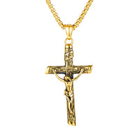 Titanium Steel Jesus Cross Pendant - Geometry Design