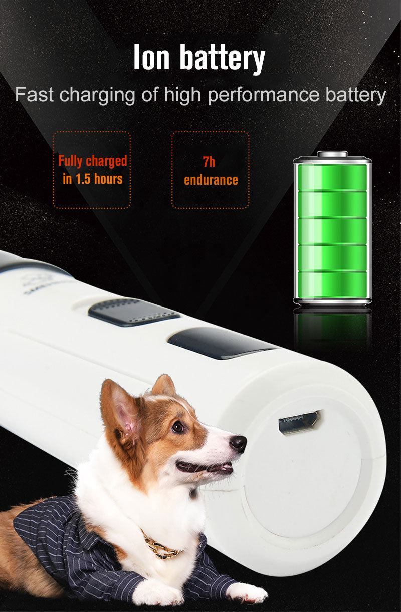 Rechargeable Cordless Pet Nail Trimmers – Quiet Motor, Adjustable Two-Speed Settings