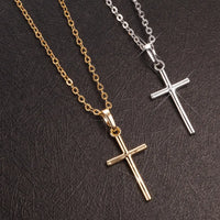 Luminous Cross Crystal Pendant - Unisex Elegance