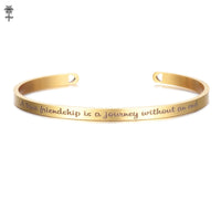 4mm Laser Engraved Cuff Bracelet with Uplifting Quotes