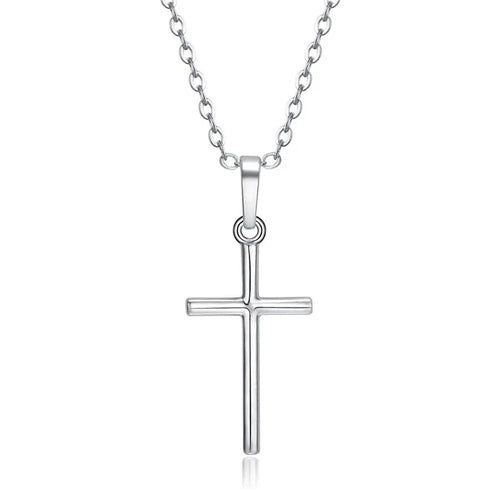 Luminous Cross Crystal Pendant - Unisex Elegance