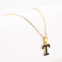 Titanium Steel First Word Letter Necklace Women's Simple Fashion