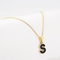 Titanium Steel First Word Letter Necklace Women's Simple Fashion