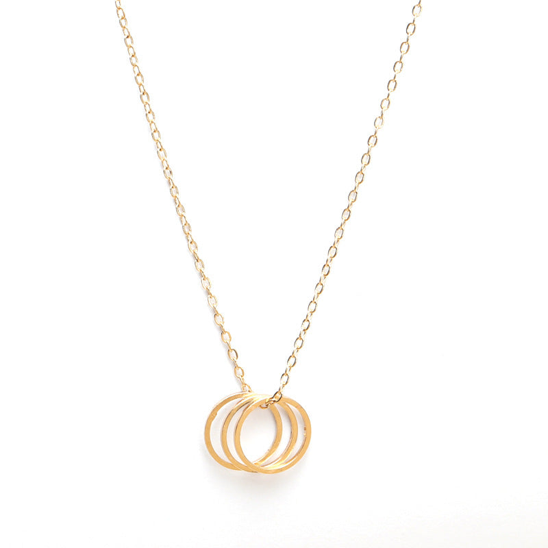 Creative Geometric Circle Necklace - Trio Design