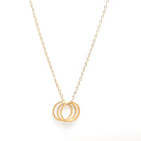 Creative Geometric Circle Necklace - Trio Design