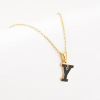 Titanium Steel First Word Letter Necklace Women's Simple Fashion