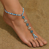 Women's Shell Bead Elastic Anklet