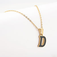 Titanium Steel First Word Letter Necklace Women's Simple Fashion