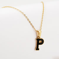 Titanium Steel First Word Letter Necklace Women's Simple Fashion