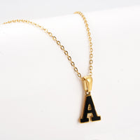 Titanium Steel First Word Letter Necklace Women's Simple Fashion