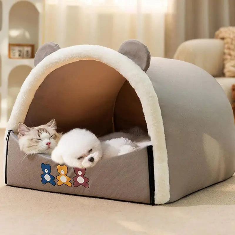 Dog House Indoor Comfort Winter Cat Bed Iittle Mat Basket Small Dog