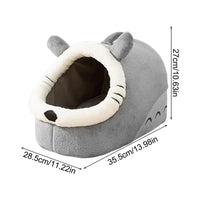 Plush Pet Basket with Cushion for Kittens and Small Cats