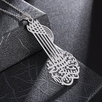 Islamic Muslim Allah Quran Drop Shape Pendant Necklace Men Women