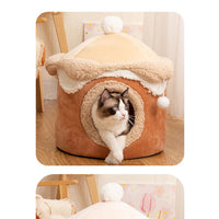 Cute Cat Bed ice cream Shape Pet House Cushion Small Dog Tent Mat