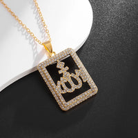 Islamic Muslim Allah Quran Drop Shape Pendant Necklace Men Women