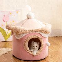 Cute Cat Bed ice cream Shape Pet House Cushion Small Dog Tent Mat