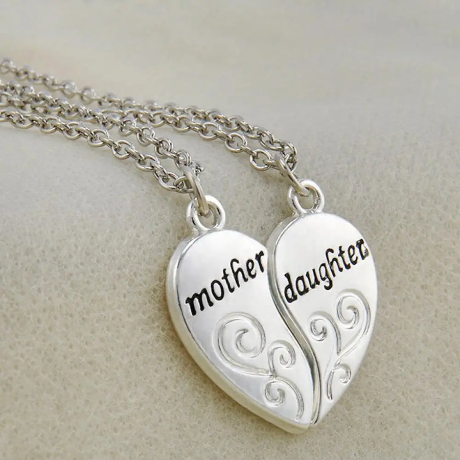 Elegant Duo: Antique Silver-Plated Necklace Set – Timeless Fashion for Mothers