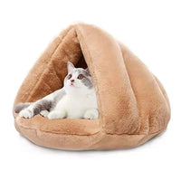 Self Warming Plush Pet Bed Cat Cave Pet Tent Cave Bed Cozy Cat